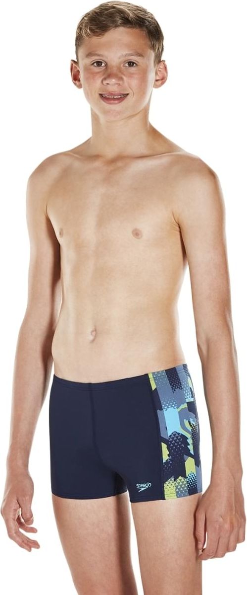 Speedo Alphablast Allover Panel Aquashort - navy/turquoise/apple green 152 - obrázek 2