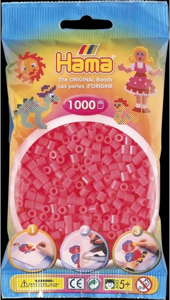 Hama H207-33 Midi Neonové červené 1000 ks - obrázek 1