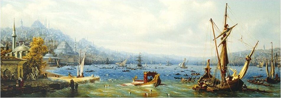 ANATOLIAN Panoramatické puzzle Lodě v Bosporu 1000 dílků - obrázek 1