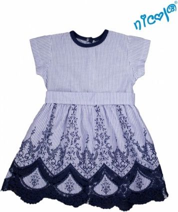 Dětské šaty Nicol, Sailor - granátové/proužky, vel. 92, Velikost koj. oblečení 110 - obrázek 1