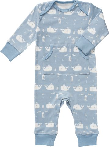 Fresk Dětské pyžamo Whale blue fog, newborn - obrázek 1