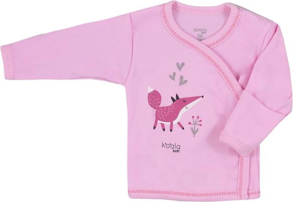Kojenecká bavlněná košilka Koala Happy Baby růžová 56 (0-3m) - obrázek 1