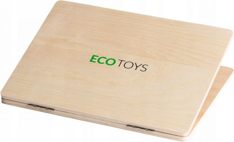 ECO TOYS Eco toys Dřevěný notebook s magnetickým monitorem - obrázek 4