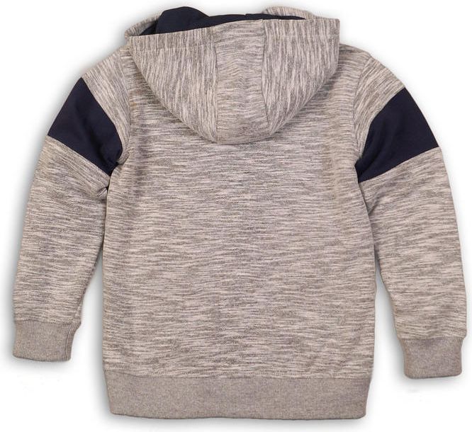 Minoti Mikina chlapecká s kapucí celopropínací šedá 98/104 - obrázek 3