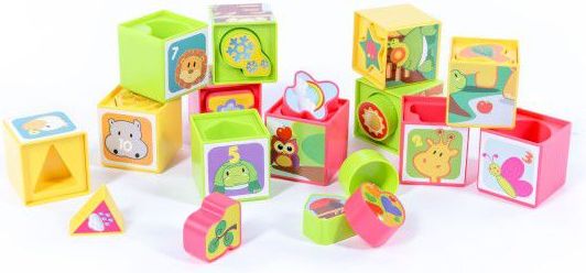 Teddies Kostky kubus vkládačka 12ks - obrázek 3