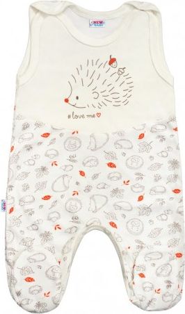 Kojenecké bavlněné dupačky New Baby Hedgehog béžové, Béžová, 62 (3-6m) - obrázek 1