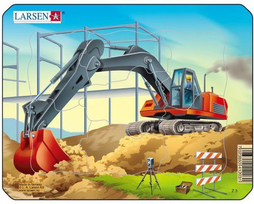 LARSEN Puzzle Stavba: Nákladní auto 7 dílků - obrázek 1