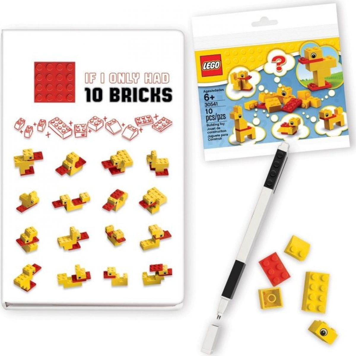 LEGO® Stationery Classic Kachny zápisník s perem a stavebnicí - obrázek 1
