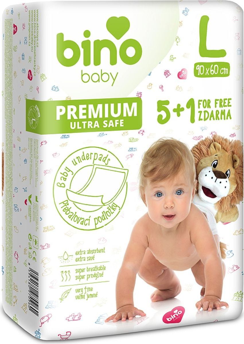 BINO Baby přebalovací podložky 6 ks 60 x 90 cm - obrázek 1