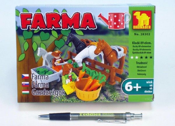 Stavebnice Dromader Farma 28302 89ks v krabici 18,5x13x4,5cm - obrázek 1