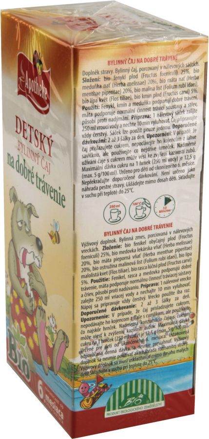 Apotheke Dětský čaj BIO dobré trávení 20x1.5g - obrázek 2