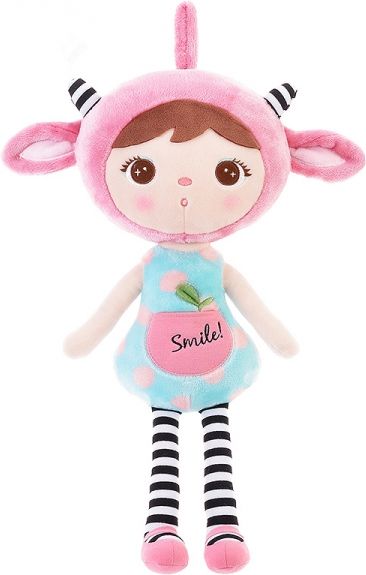 Metoo Metoo Hadrová panenka Smile, 50cm - sv. modrá - obrázek 1