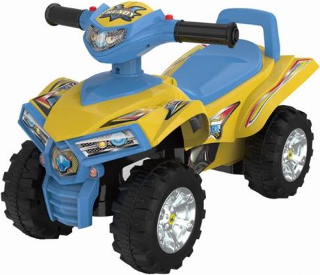 BABY MIX Dětské odrážedlo, čtyřkolka Quad- žlutá/modrá - obrázek 1