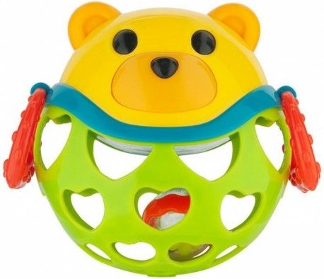 Interaktivní hračka Canpol Babies, míček s chrastítkem - Medvídek - obrázek 1