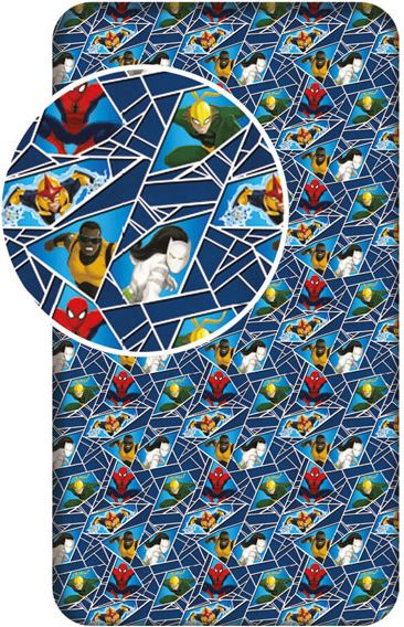 Jerry fabrics Prostěradlo Spiderman modré bavlna 90/200 cm - obrázek 1