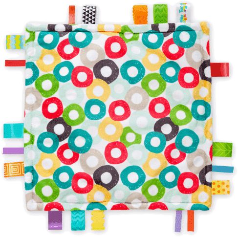 BRIGHT STARTS Dečka mazlící Little Taggies kroužky 30x30cm, 0m+ - obrázek 1