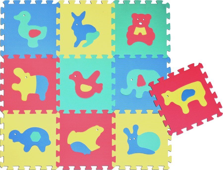 SUN TA TOYS Pěnové puzzle Zvířata S4 (30x30), 4 barvy - obrázek 1