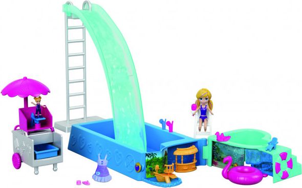 Mattel Polly Pocket Polly Pocket bazén se skluzavkou - obrázek 1