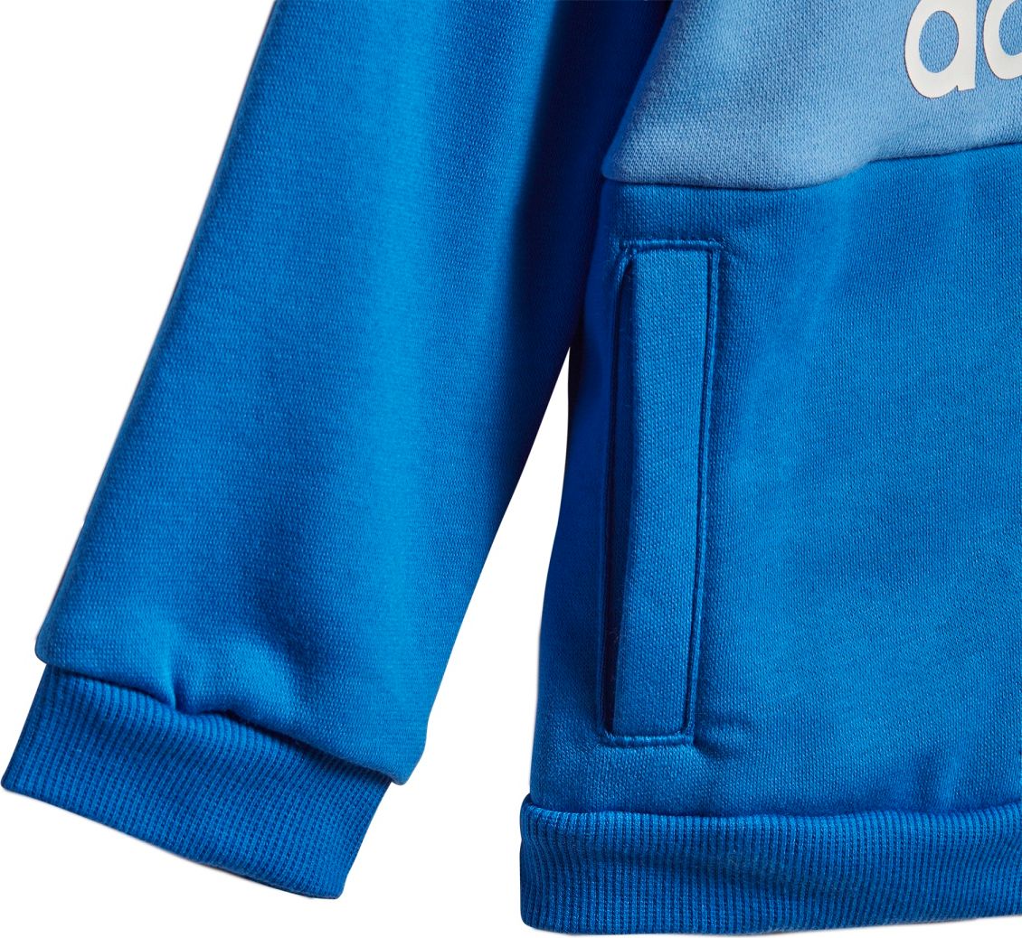 adidas Full Zip Hooded Jogger Fleece modrá 98 - obrázek 4