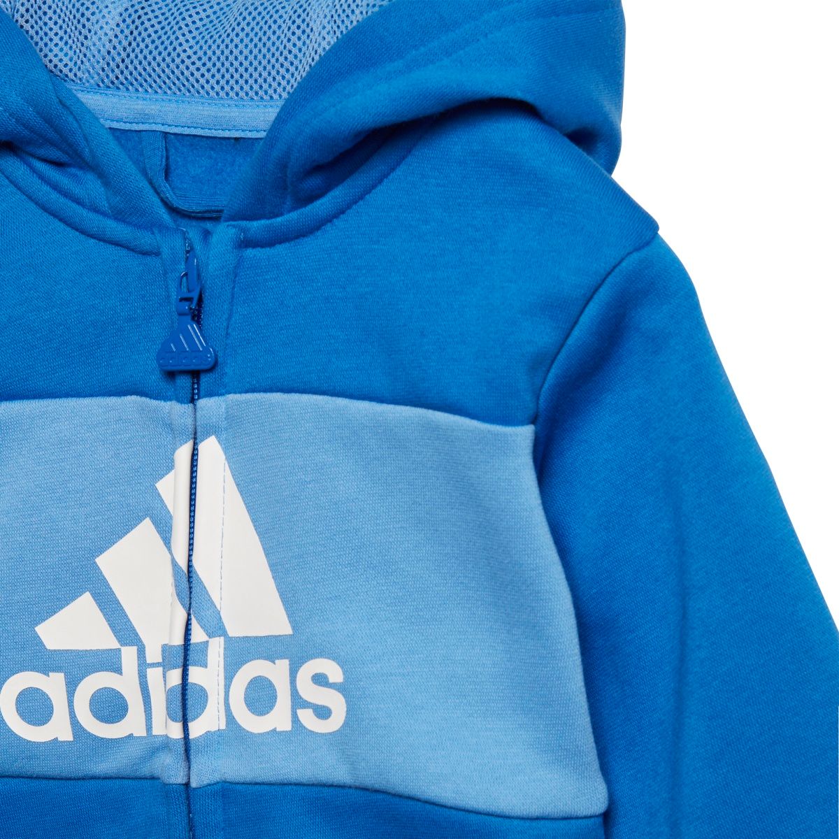 adidas Full Zip Hooded Jogger Fleece modrá 98 - obrázek 5