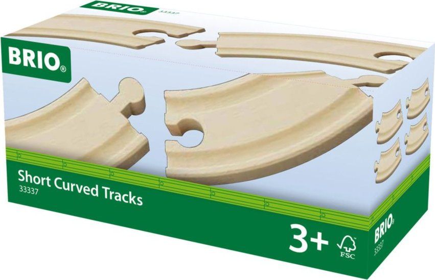 Vláčkodráhy Brio - Krátké zatáčky, 90 mm, 4 ks - obrázek 2