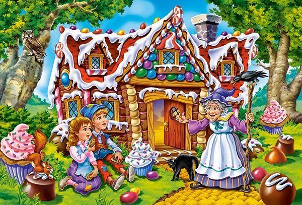 CASTORLAND Puzzle Jeníček a Mařenka MAXI 40 dílků - obrázek 1