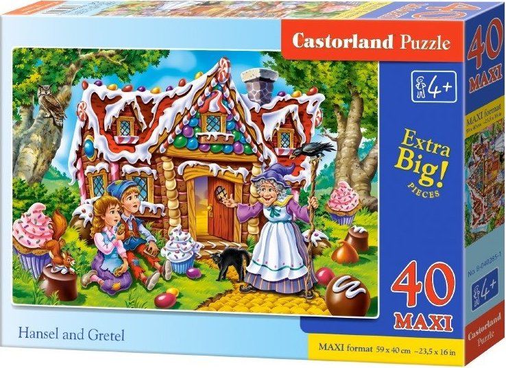 CASTORLAND Puzzle Jeníček a Mařenka MAXI 40 dílků - obrázek 2