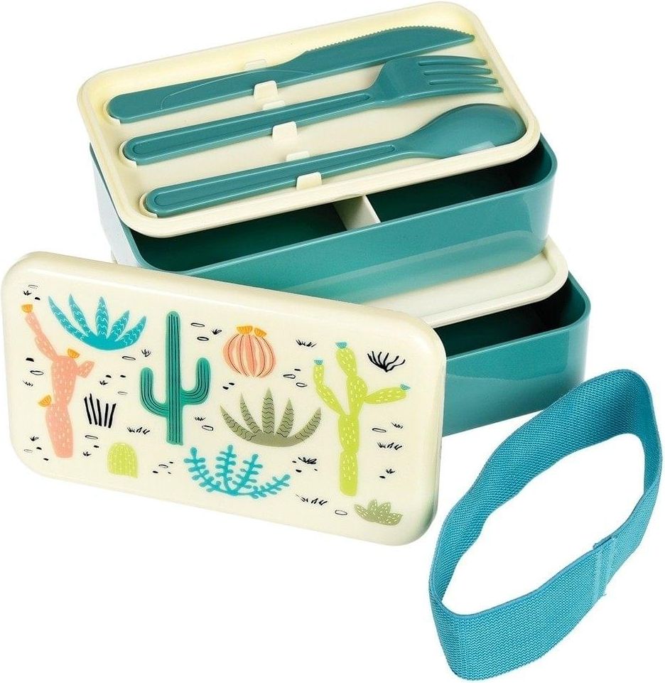 Dětský svačinový box s příborem Desert In Bloom Adult Bento Box uni - obrázek 2