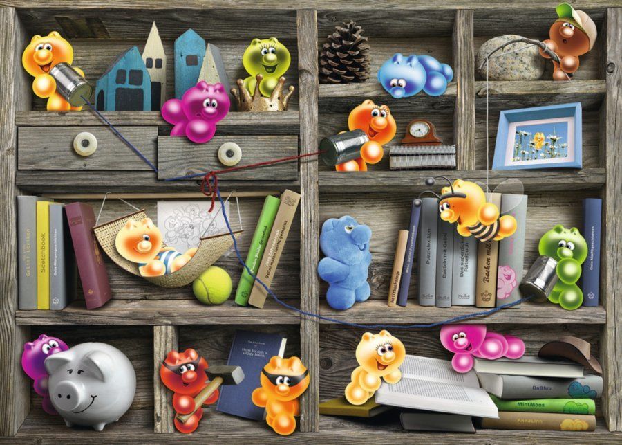 RAVENSBURGER Puzzle Gelini: V knihovně 1000 dílků - obrázek 1
