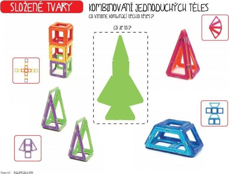 Magnetická stavebnice MAGFORMERS Magtematika v boxu, 67 dílků - obrázek 6
