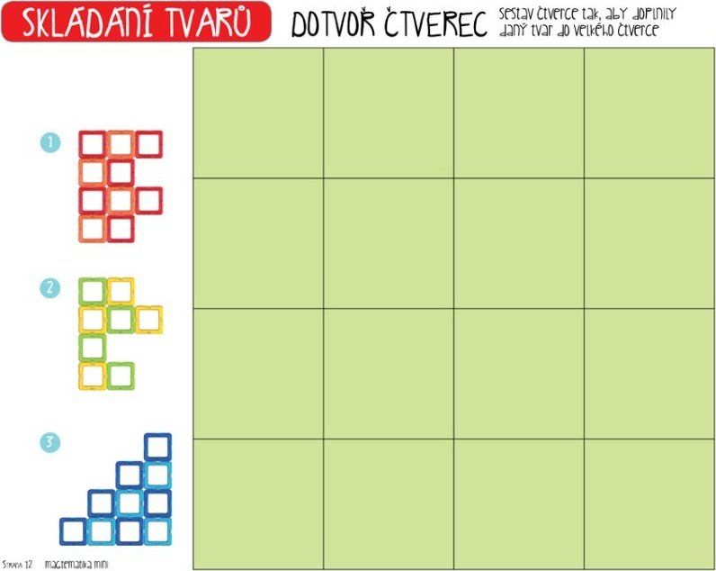 Magnetická stavebnice MAGFORMERS Magtematika v boxu, 67 dílků - obrázek 7