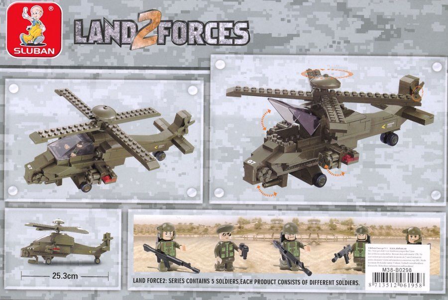 Sluban Army M38-B0298 Útočná helikoptéra G7 - obrázek 3