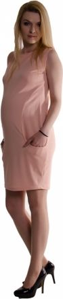 Be MaaMaa Těhotenské letní šaty s kapsami - pudrově růžové - obrázek 1
