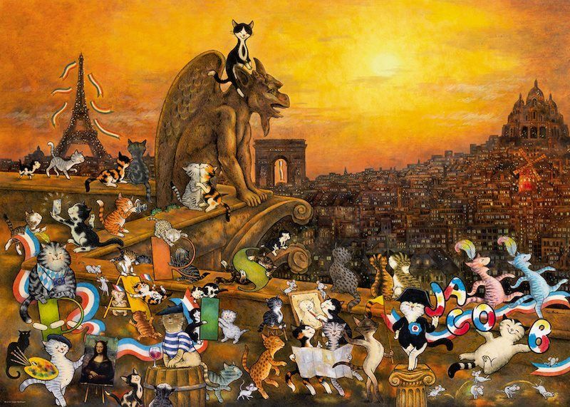 HEYE Puzzle Kočky v Paříži 1000 dílků - obrázek 1