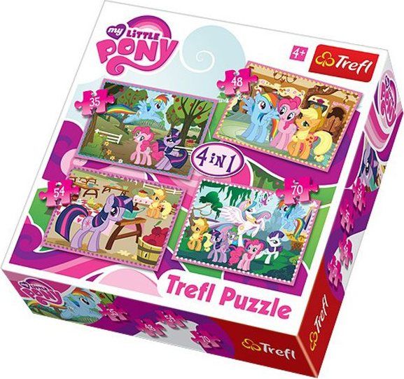 TREFL Puzzle My Little Pony 4v1 (35,48,54,70 dílků) - obrázek 1
