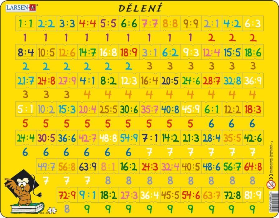 LARSEN Puzzle Matematika: dělení 81 dílků - obrázek 1