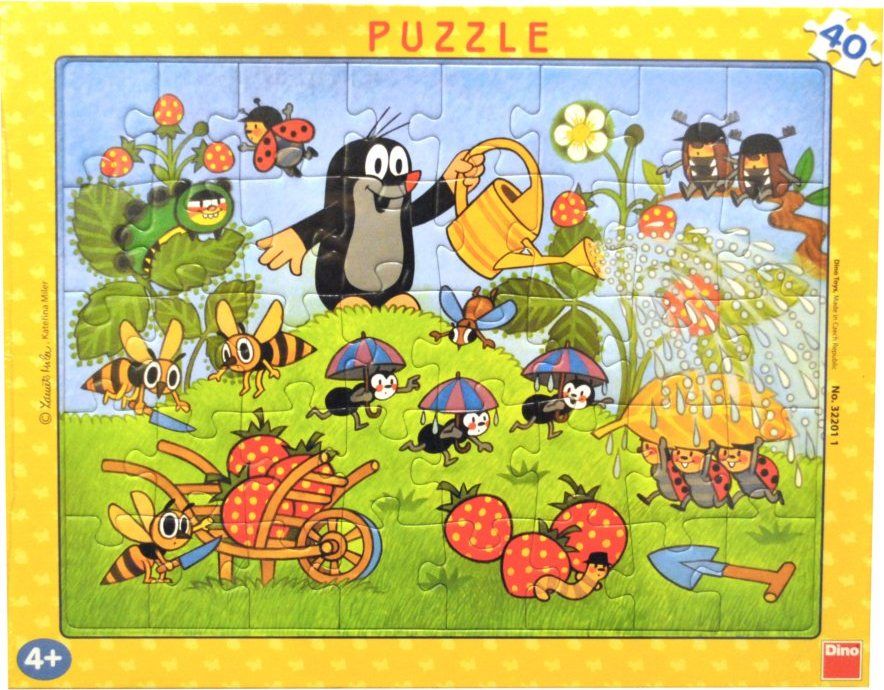Dino Papírové puzzle Krtek v jahodách 40 dílků - obrázek 2