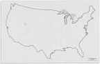 Mapa USA – vodní toky, v angličtině - obrázek 1