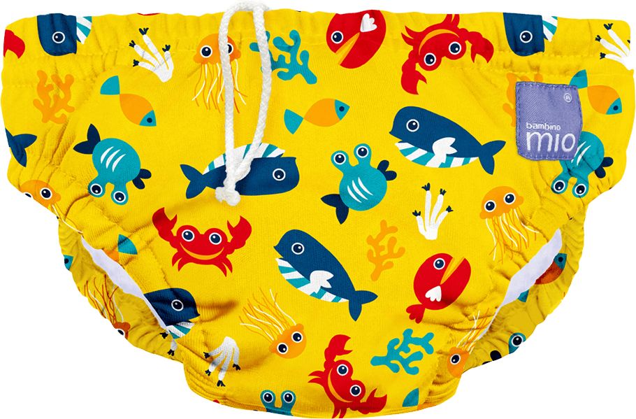 BAMBINO MIO Kalhotková koupací plena Deep Sea Yellow vel.XL (12-15kg) - obrázek 1