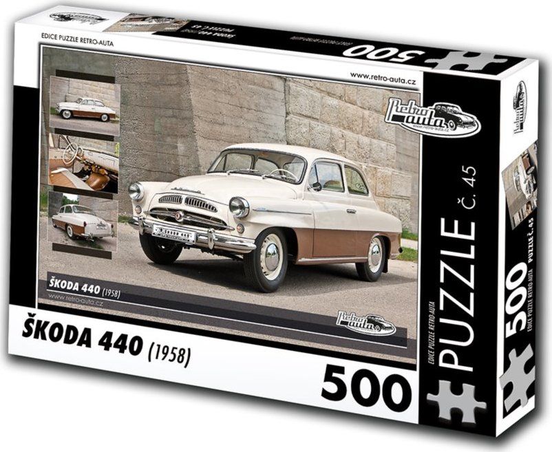 RETRO-AUTA Puzzle č. 45 Škoda 440 (1958) 500 dílků - obrázek 1