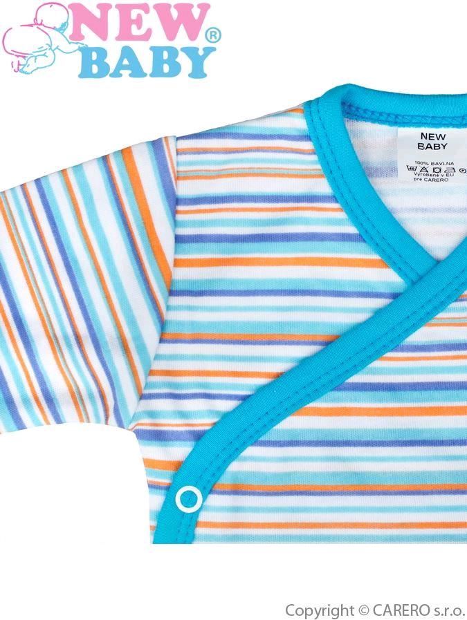 Kojenecké body s dlouhým rukávem celorozepínací New Baby Puppik 2 tyrkysové 68 (4-6m) - obrázek 2