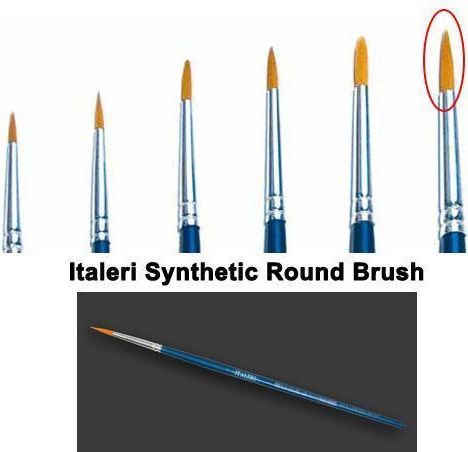 ITALERI Brush Synthetic Round 51209 - kulatý syntetický štětec (velikost 6) - obrázek 1