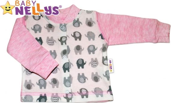 Košilka SLONÍK Baby Nellys ® - růžový melírek - obrázek 1