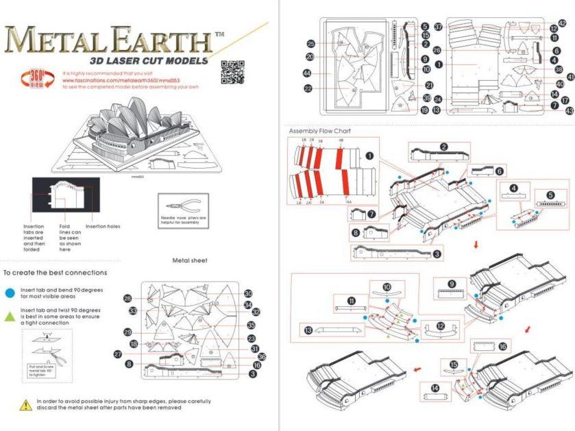 METAL EARTH 3D puzzle Opera v Sydney - obrázek 3