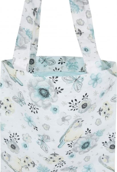 Bavlněná taška Baby Nellys Maxi pro mámy - Ptáčci mátoví - obrázek 1