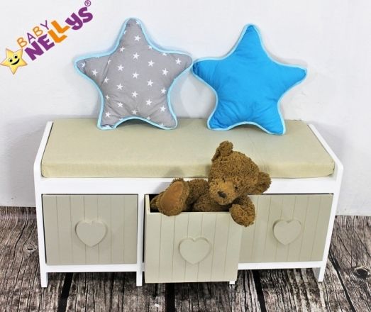 Baby Nellys Dekorační oboustranný polštářek - Hvzdička, vzor č. 2 - obrázek 1