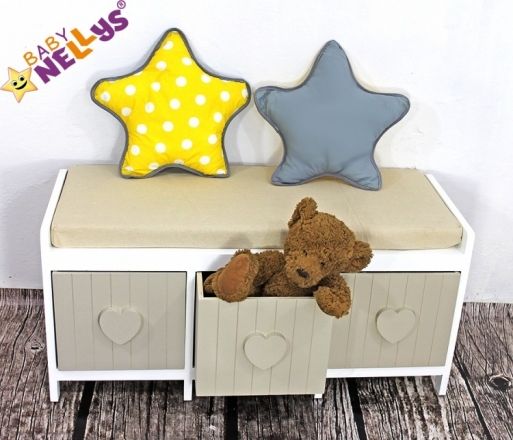 Baby Nellys Dekorační oboustranný polštářek - Hvězdička, vzor č. 5 - obrázek 1
