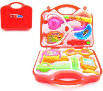 Teddies Doktorská sada 12ks plast s kufříkem v blistru - obrázek 1
