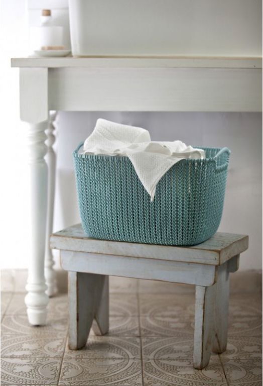 CURVER 226380 KNIT košík 19L - šedomodrá - obrázek 2