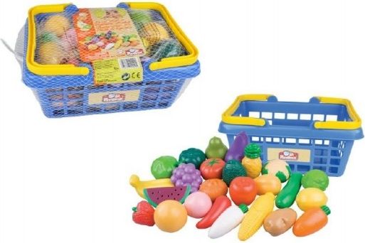 Nákupní košík ovoce/zelenina 25ks plast 28x13x22cm v síťce - obrázek 1